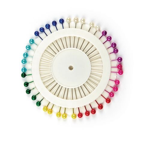 Coloured headed pins