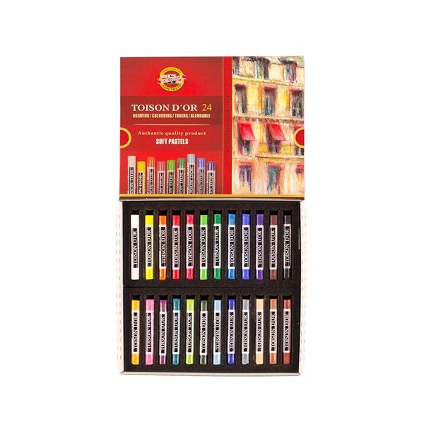 Toison D'Or Chalk Pastels - Pack of 24 mixed colours