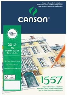CANSON 1557 GLUED PADS A3 180GSM 30SH