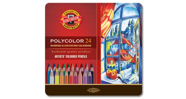 Polycolour Coloured Pencils - Tin of 24