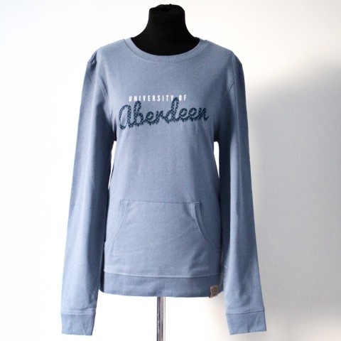 Fairtrade Unisex Kangaroo Pocket Sweatshirt Denim