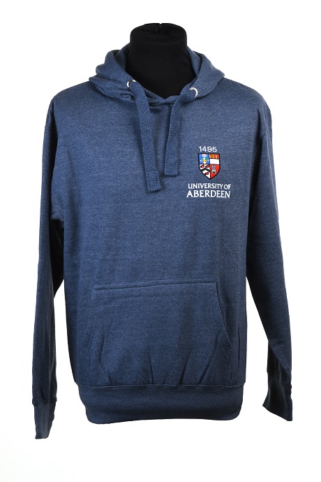 Unisex Logo Marl Blue Hoody