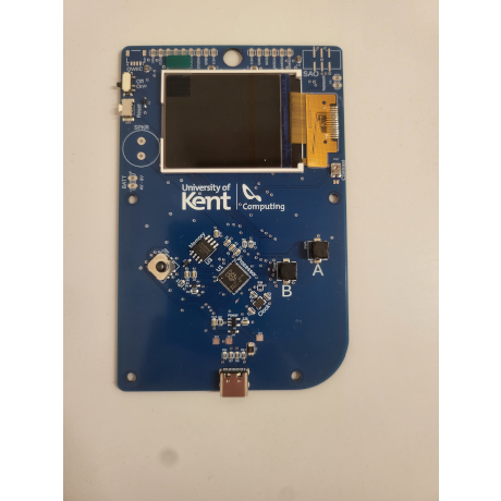 Kepoco (blue circuit board with University of Kent branding)