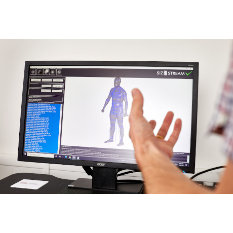 Body measurement on screen