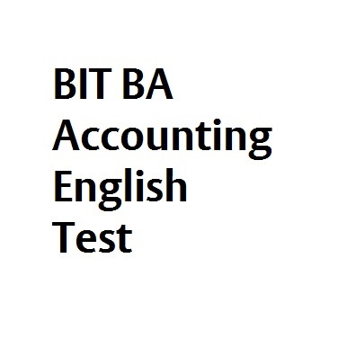 BA Accounting English Test