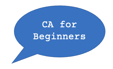 CA for Beginners speech bubble