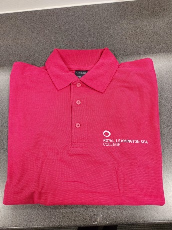 Leamington Spa College Polo Shirt - Hot Pink