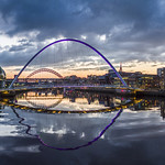 River Tyne with Bridges at sunrise