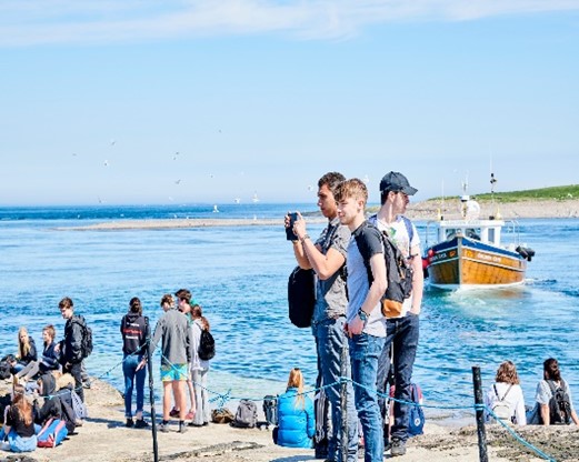 Image, students on pier