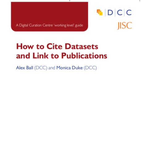 How to Cite Datasets and Link to Publications