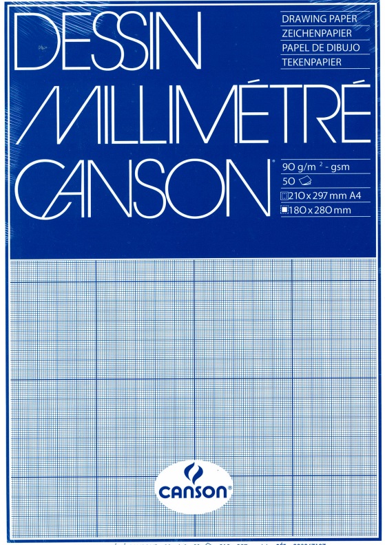 Canson A4 graph paper pad