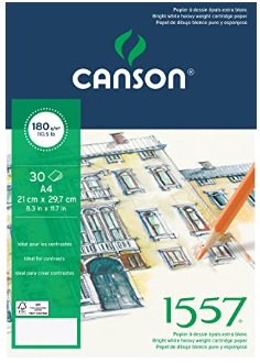 CANSON 1557 GLUED PADS A4 180GSM 30SH