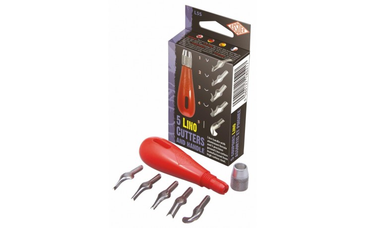 Lino cutter set with 5 blades