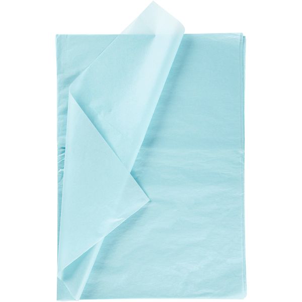 Pale blue tissue paper