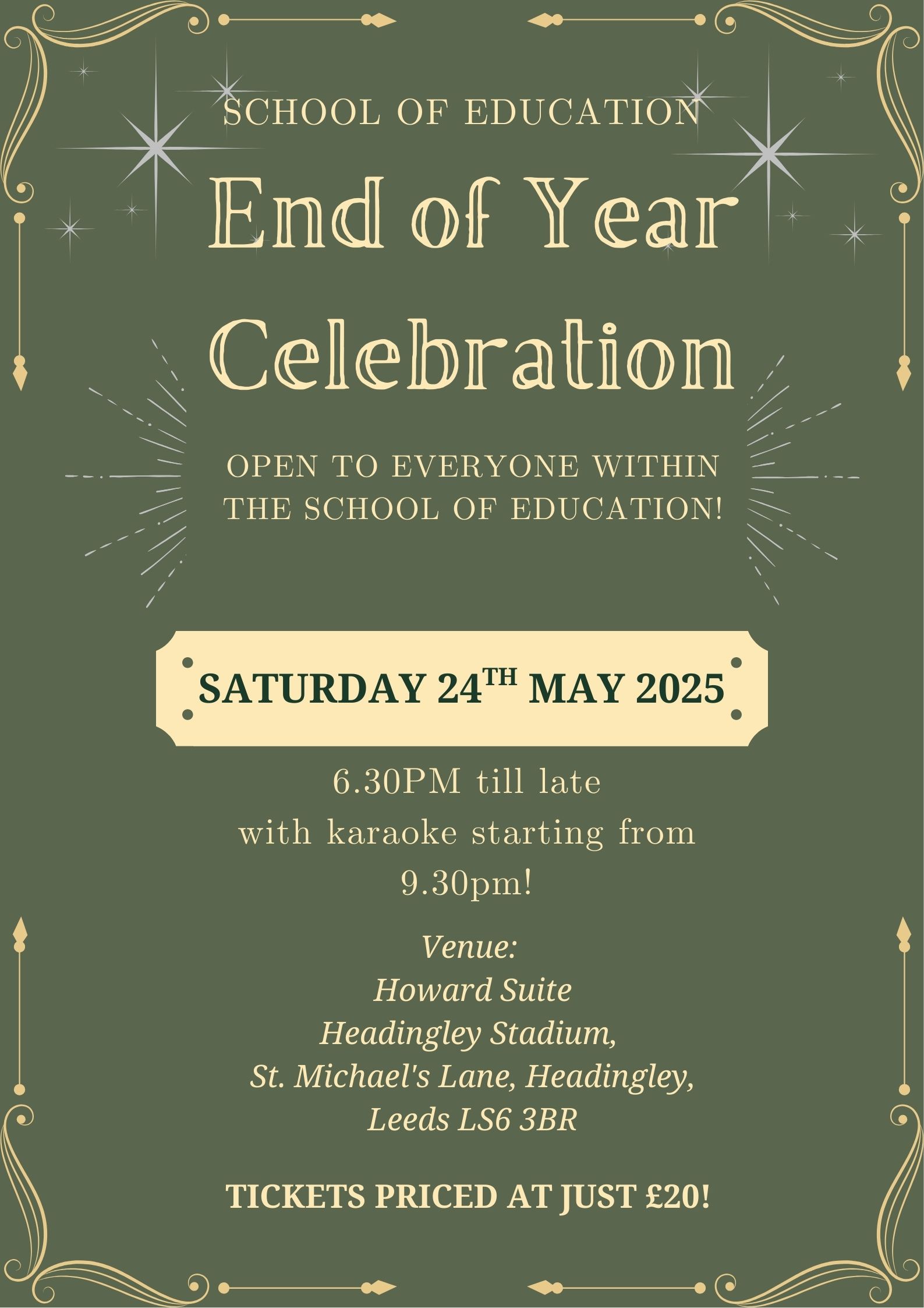 End of year celebration poster