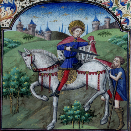 Image of St Martin courtesy of the Brotherton Library, University of Leeds
