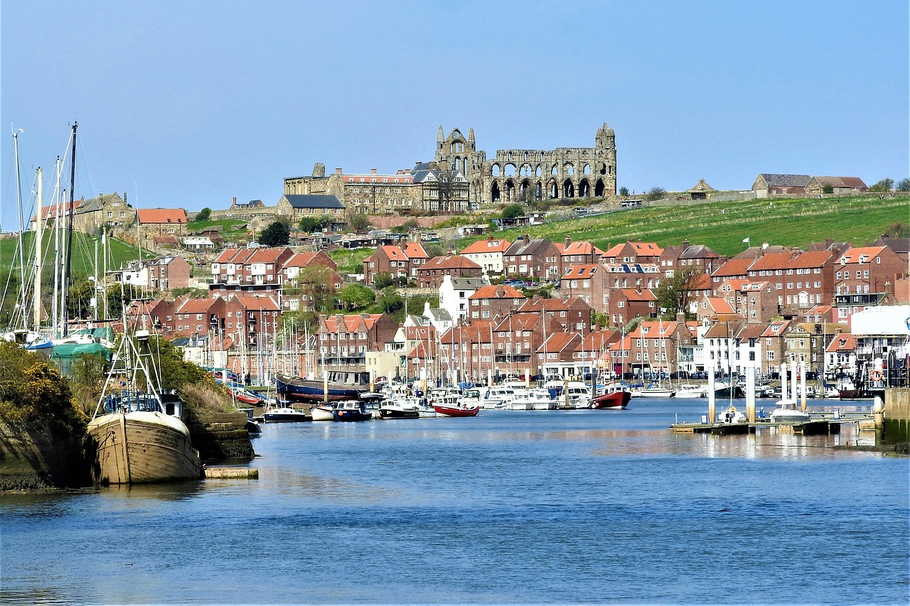 Whitby Abbey and harbour