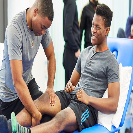 a patient having physiotherapy