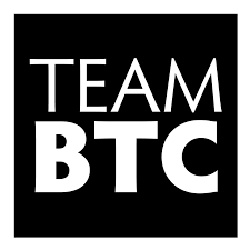 Black and white Team BTC Logo