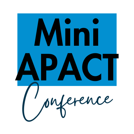 Mini Apact Logo on a blue background