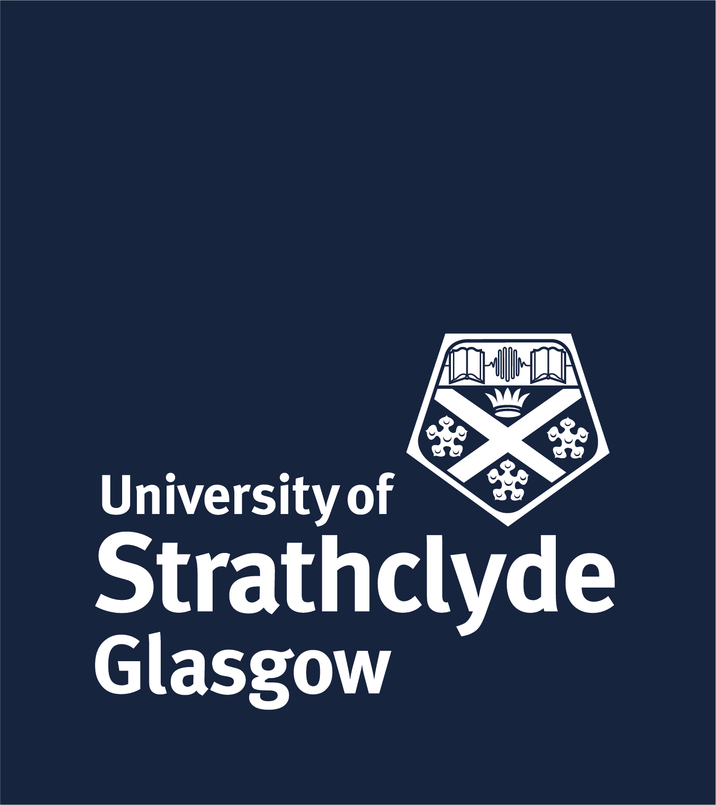University of Strathclyde logo on navy background