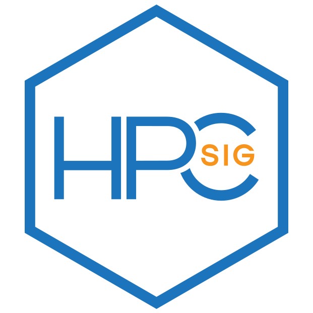 Blue hexagon with HPC SIG written inside