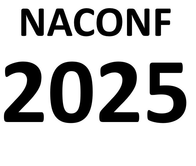 White background with NACONF 2025 is black lettering