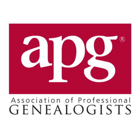 White apg logo on red background