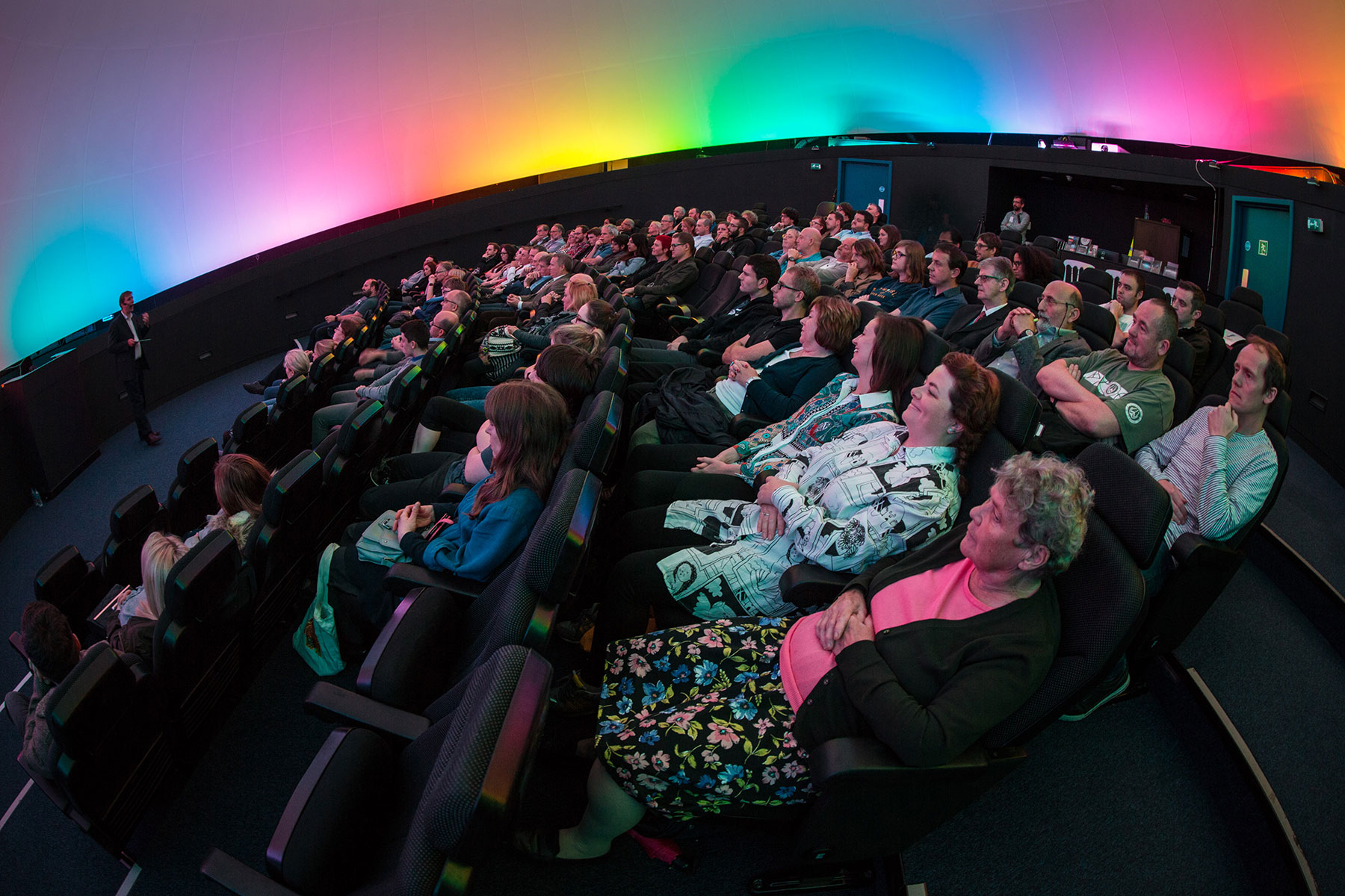 Audience enjoying show at the planetarium