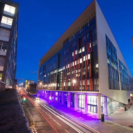 Technology and Innovation Centre building with blue sky background