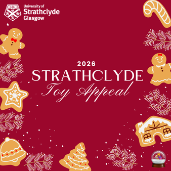 University of Strathclyde Glasgow written in black text with full colour crest
