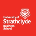 University of Strathclyde Business School logo on red background