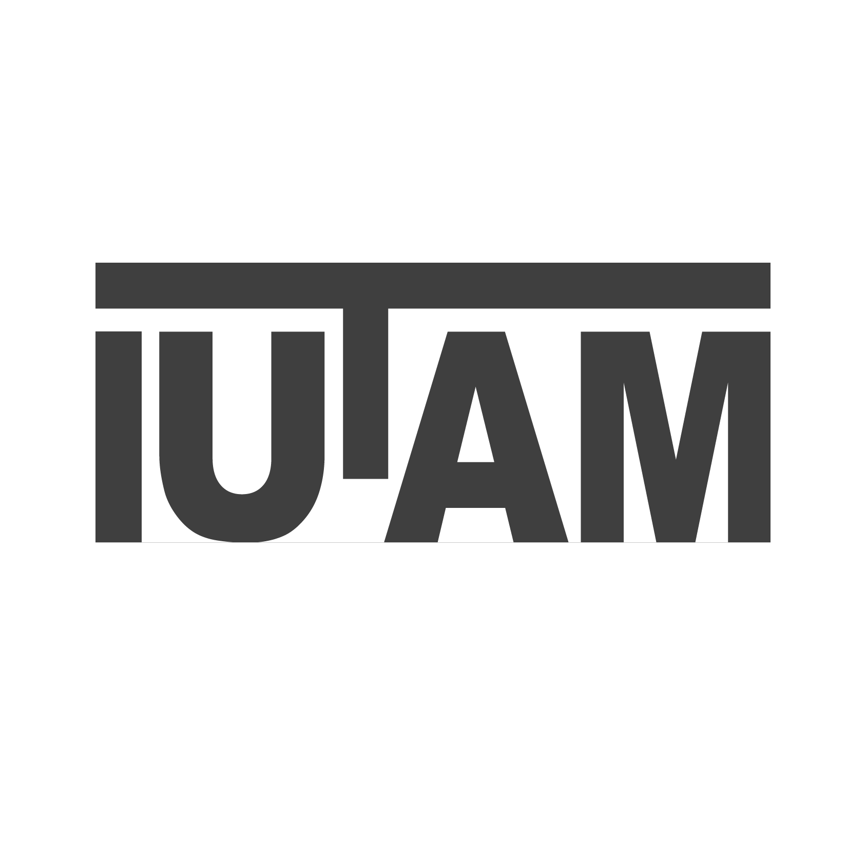 The word IUTAM typed in black