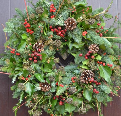 Festive wreath making