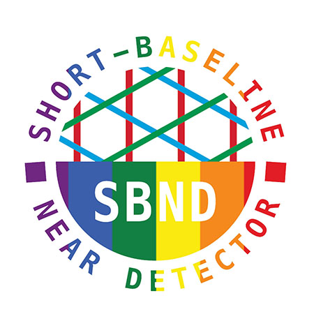 SBND logo, pride colour scheme
