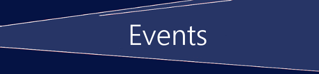 Events text with blue background
