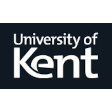 University of Kent logo, White writing on dark blue background