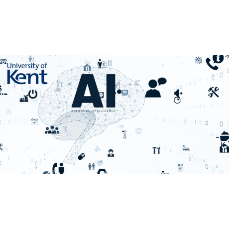 University of Kent logo, AI Artificial Intelligence and graphics