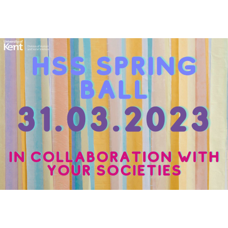 HSS Spring Ball written on strped background
