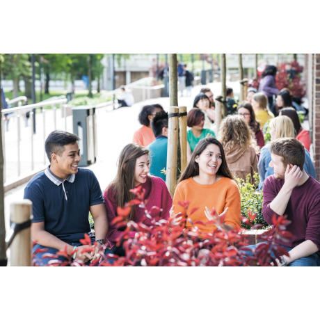 Group of students sitting and talking