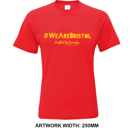 #WeAreBristol cotton t-shirt: Red