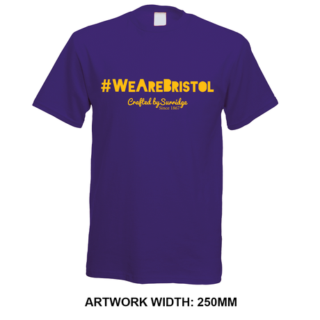 #WeAreBristol cotton t-shirt: Purple