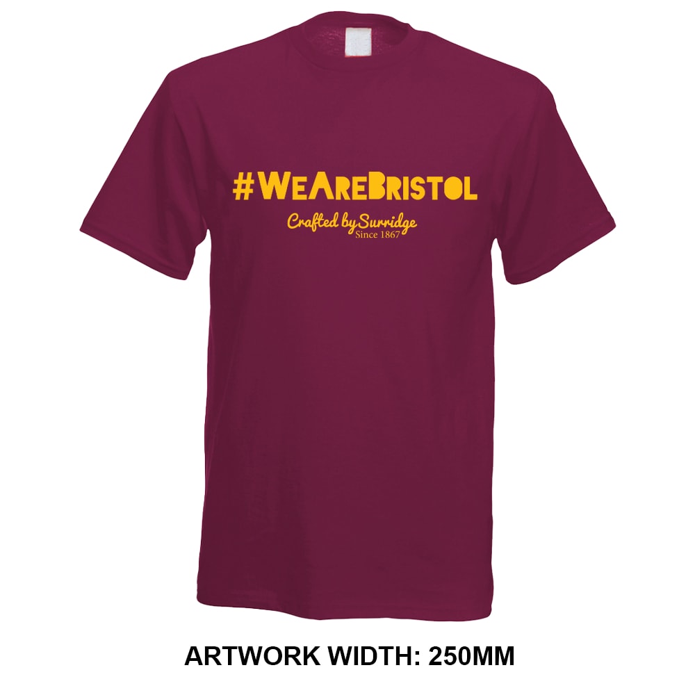 #WeAreBristol cotton t-shirt: Maroon
