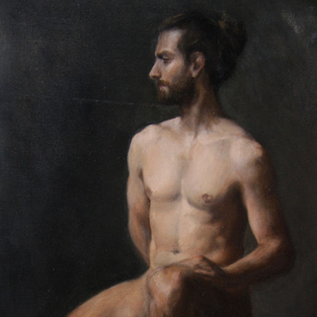 Figure painting in oil