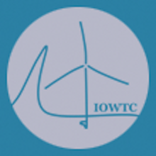 IOWTC Logo  (White circle with blue lines in the circle / on a blue background)