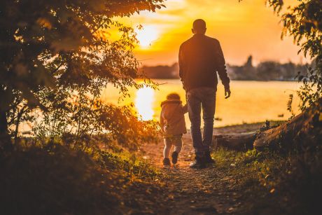 Father & Child in Sunset