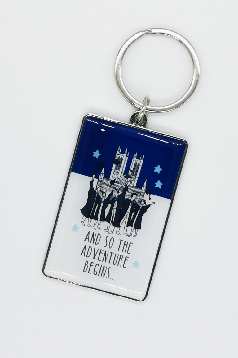 ‘And so the adventure begins’ Graduation Keyring