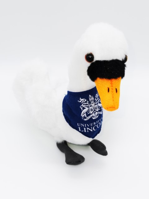 University of Lincoln cuddly swan soft toy – Neckerchief