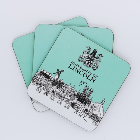 University of Lincoln Cityscape Square Coaster - £2.99