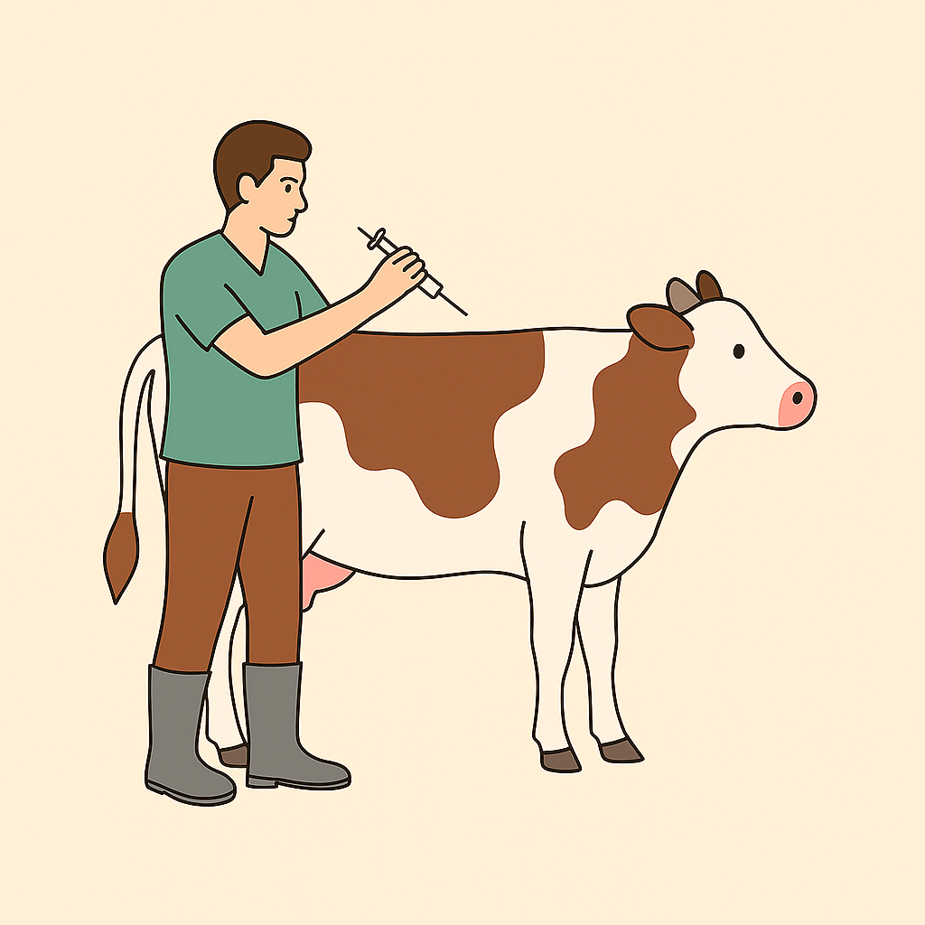 Vet administering medication